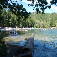 Gordon Bay log boom swim area.JPG